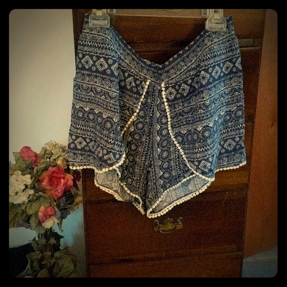 Tribal patterned Boho shorts